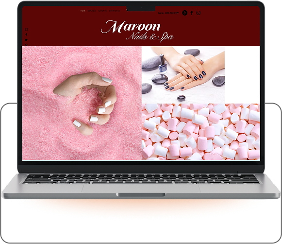 Maroon Nails